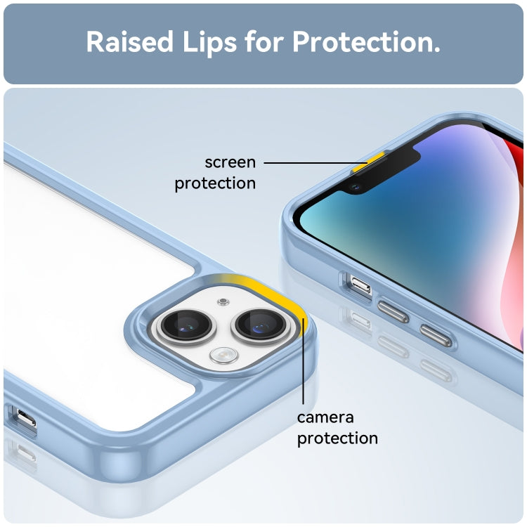 For iPhone 15 Colorful Series Acrylic + TPU Phone Case(Blue) by buy2fix