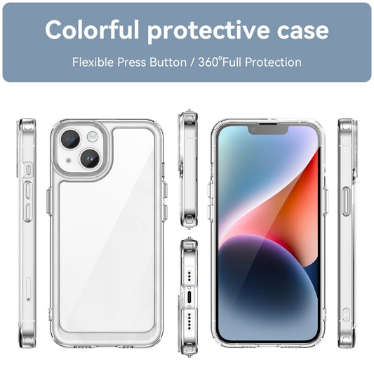 For iPhone 15 Colorful Series Acrylic + TPU Phone Case(Transparent) by buy2fix