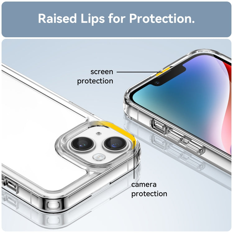 For iPhone 15 Colorful Series Acrylic + TPU Phone Case(Transparent) by buy2fix