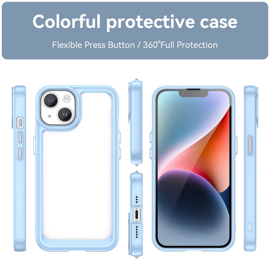 For iPhone 15 Plus Colorful Series Acrylic + TPU Phone Case(Blue) by buy2fix