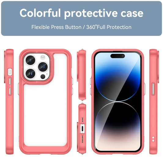 For iPhone 15 Pro Colorful Series Acrylic + TPU Phone Case(Red) by buy2fix