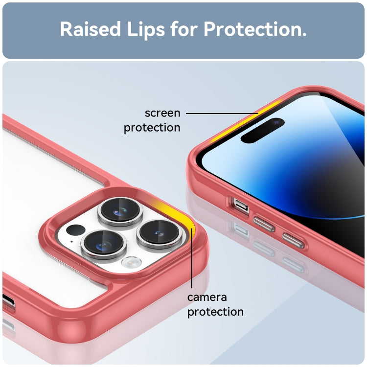 For iPhone 15 Pro Colorful Series Acrylic + TPU Phone Case(Red) by buy2fix