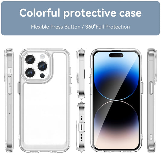 For iPhone 15 Pro Colorful Series Acrylic + TPU Phone Case(Transparent) by buy2fix