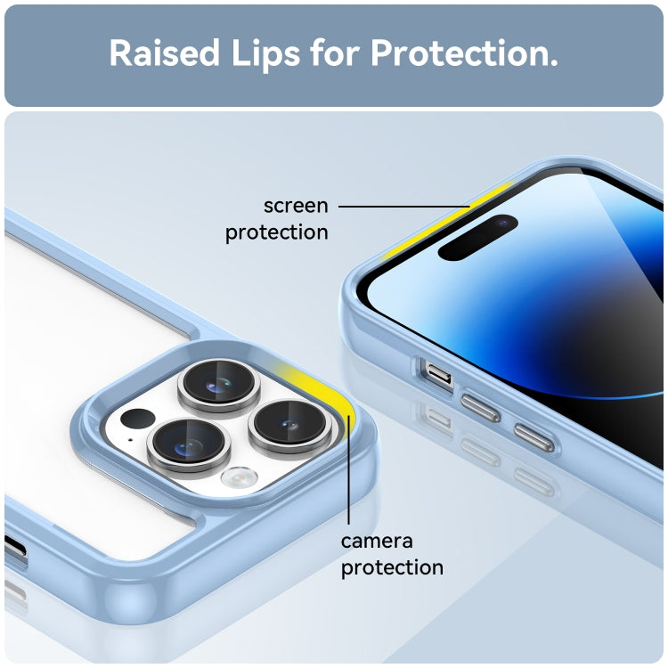 For iPhone 15 Pro Max Colorful Series Acrylic + TPU Phone Case(Blue) by buy2fix