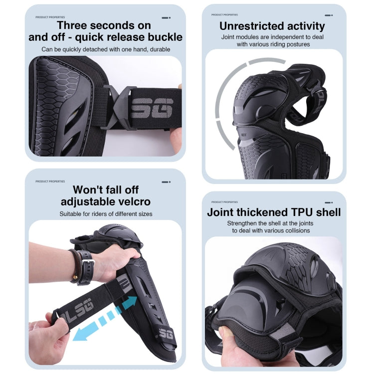 4 in 1 Elbow Pads Motolsg Motorcycle Bicycle Riding Protective Gear - by buy2fix | Online Shopping UK | buy2fix