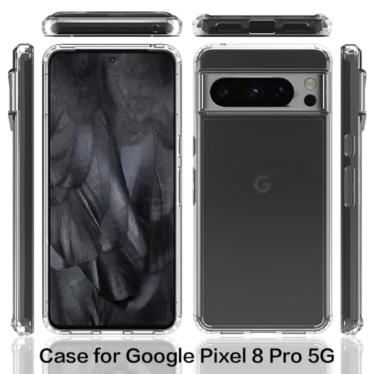 For Google Pixel 8 Pro 5G Scratchproof Acrylic TPU Phone Case(Transparent) - Google Cases by buy2fix | Online Shopping UK | buy2fix