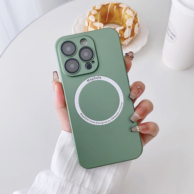 For iPhone 11 Pro Max Magsafe Magnetic PC Shockproof Phone Case With Camera Lens(Green) - iPhone 11 Pro Max Cases by buy2fix | Online Shopping UK | buy2fix