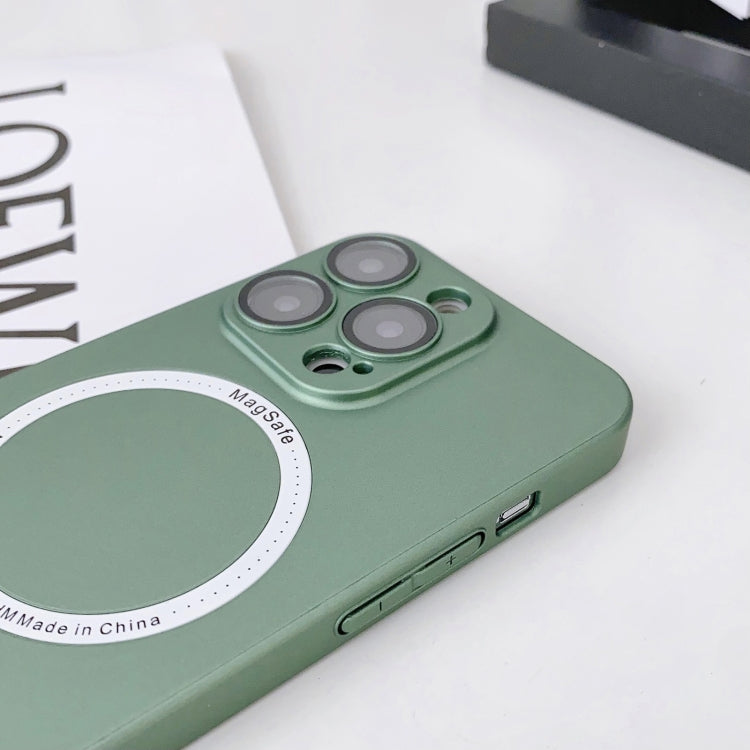For iPhone 11 Pro Max Magsafe Magnetic PC Shockproof Phone Case With Camera Lens(Green) - iPhone 11 Pro Max Cases by buy2fix | Online Shopping UK | buy2fix