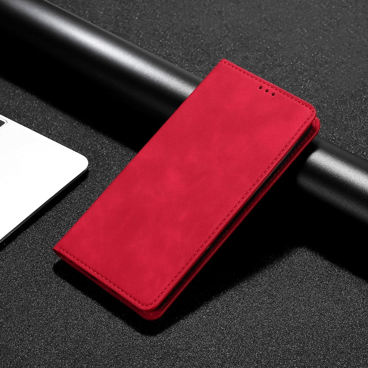 For Infinix Smart 7 HD Skin Feel Magnetic Leather Phone Case(Red) - Infinix Cases by buy2fix | Online Shopping UK | buy2fix