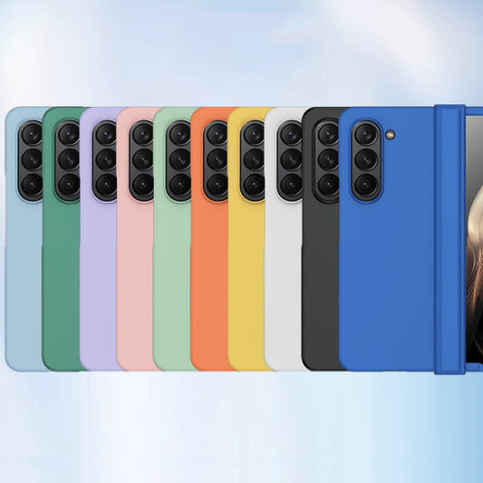 For Samsung Galaxy Z Fold5 Skin Feel PC Phone Case with Hinge(Sky Blue) by buy2fix