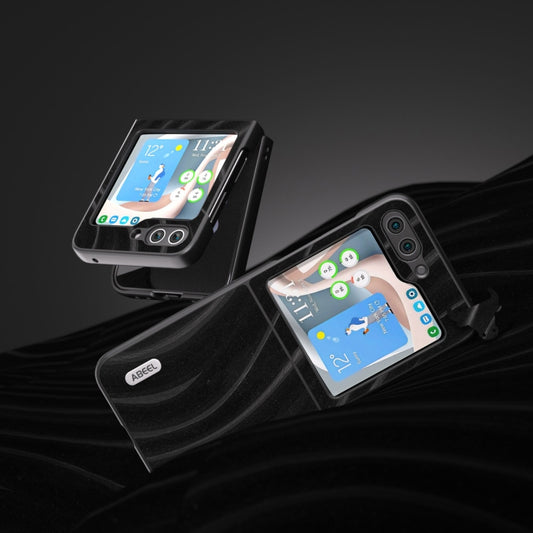 For Samsung Galaxy Z Flip5 ABEEL Galactic Pattern Protective Phone Case(Black) by buy2fix