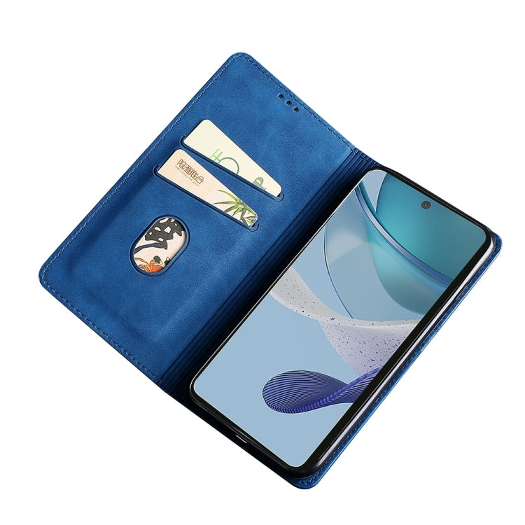 For OnePlus Nord CE 3 Lite 5G Skin Feel Magnetic Leather Phone Case(Blue) - OnePlus Cases by buy2fix | Online Shopping UK | buy2fix