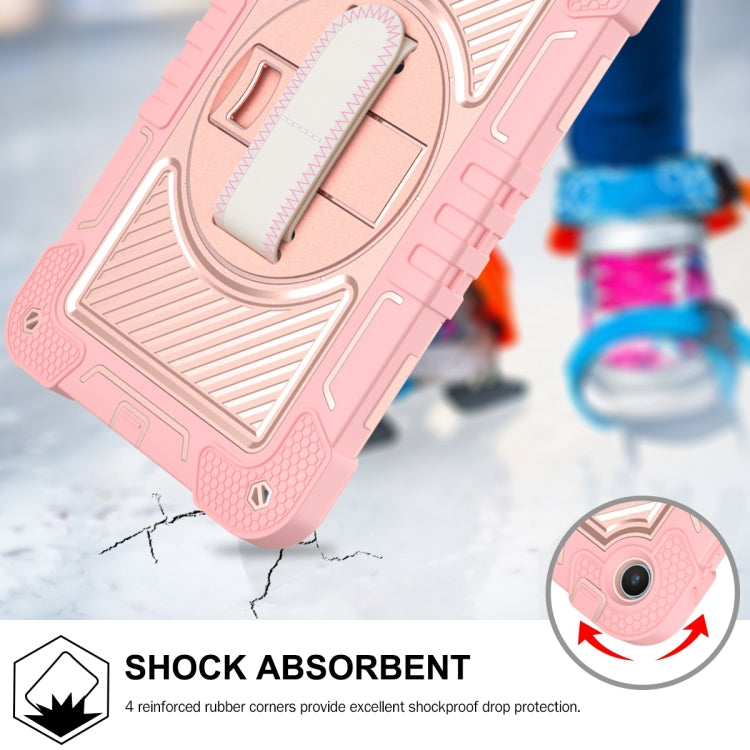 For Huawei MatePad SE 10.4 360 Degree Rotation PC Contrast Silicone Tablet Case(Rose Gold) - Huawei by buy2fix | Online Shopping UK | buy2fix