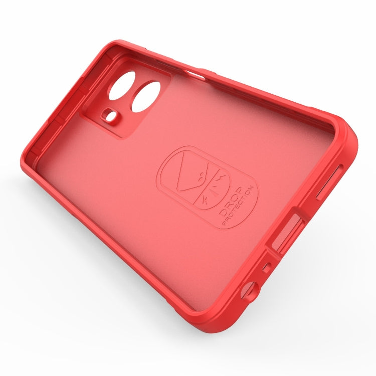 For Realme C55 4G Magic Shield TPU + Flannel Phone Case(Wine Red) - Realme Cases by buy2fix | Online Shopping UK | buy2fix