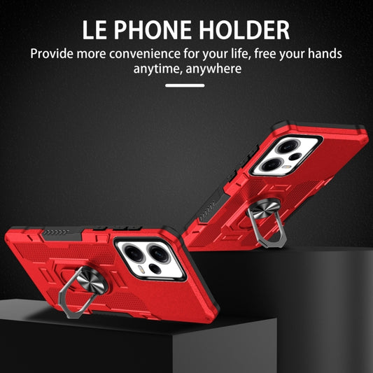 For Xiaomi Redmi Note 12 Pro 5G Global / Poco X5 Pro Ring Holder Armor Hybrid Phone Case(Red) by buy2fix