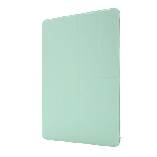 For iPad 10.2 2021 / 2020 / 2019 Airbag Deformation Horizontal Flip Leather Case with Holder & Pen Holder(Mint Green) by buy2fix