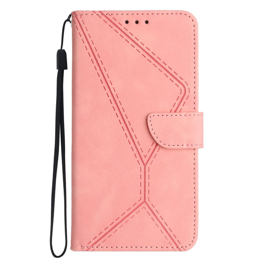 For Xiaomi Redmi Note 12S Stitching Embossed Leather Phone Case(Pink) by buy2fix