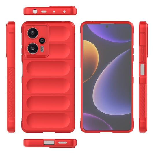 For Xiaomi Redmi Note 12 Turbo Magic Shield TPU + Flannel Phone Case(Light Blue) by buy2fix