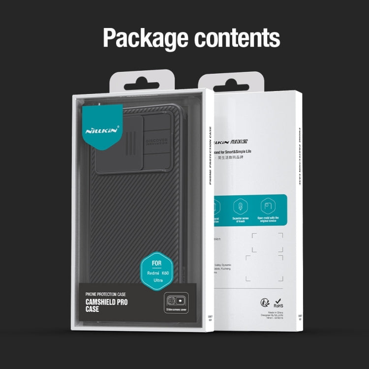 For Xiaomi Redmi K60 Ultra NILLKIN CamShield Pro PC Phone Case(Black) by NILLKIN