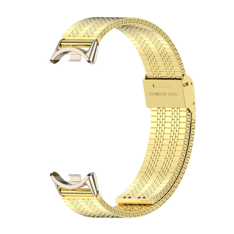 For Xiaomi Smart Band 10 / 9 / 8 Mijobs Stainless Steel Metal Watch Band(Gold+Light Gold) - Watch Bands by MIJOBS | Online Shopping UK | buy2fix