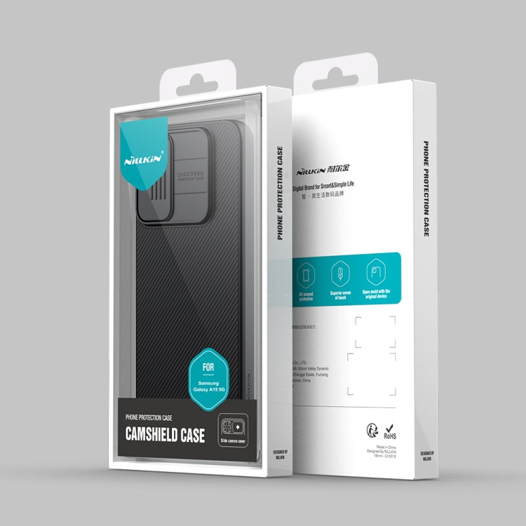 For Samsung Galaxy A15 5G NILLKIN Black Mirror Series Camshield PC Phone Case(Black) by NILLKIN