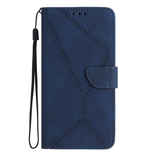 For Samsung Galaxy S23 5G Stitching Embossed Leather Phone Case(Blue) by buy2fix