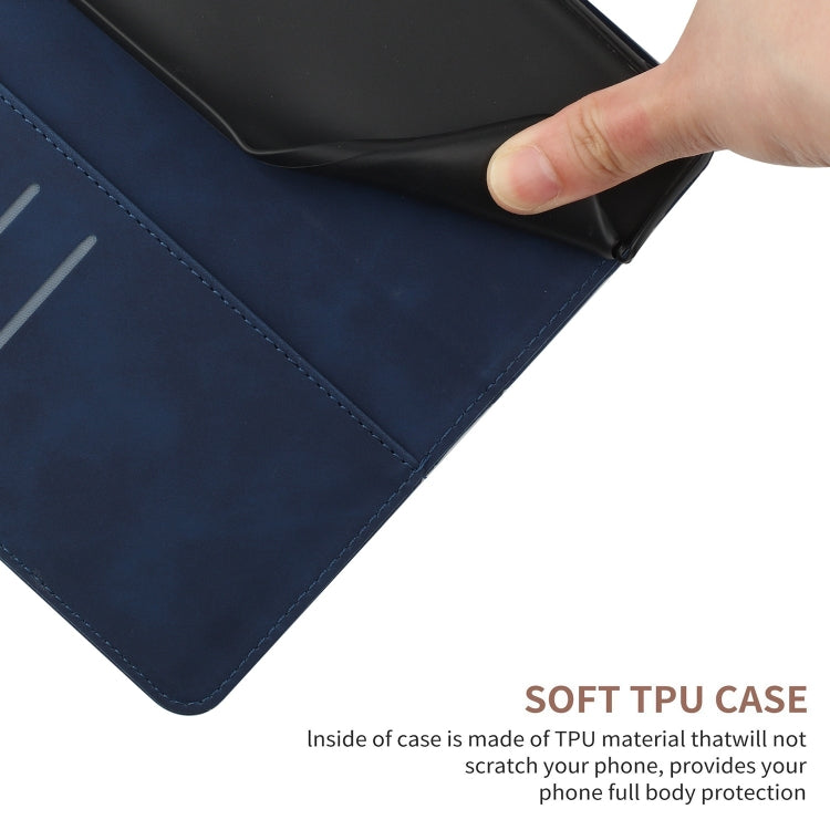 For Samsung Galaxy S21+ 5G Stitching Embossed Leather Phone Case(Blue) - Galaxy S21+ 5G Cases by buy2fix | Online Shopping UK | buy2fix