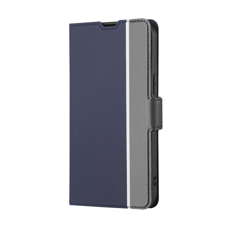 For OPPO Reno10 Pro+ 5G Twill Texture Side Button Leather Phone Case(Blue) - OPPO Cases by buy2fix | Online Shopping UK | buy2fix