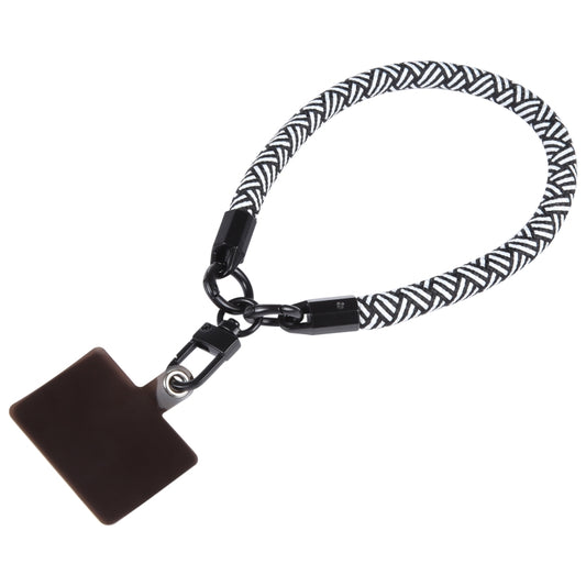 Universal Phone Short Lanyard(Matte Black + White) by buy2fix