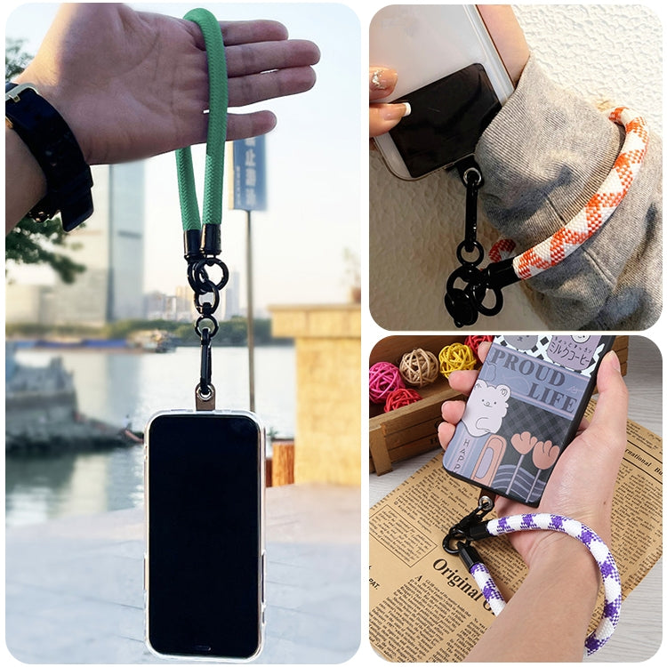 Universal Phone Short Lanyard(Matte Black + White) - Lanyards & Wrist Straps by buy2fix | Online Shopping UK | buy2fix