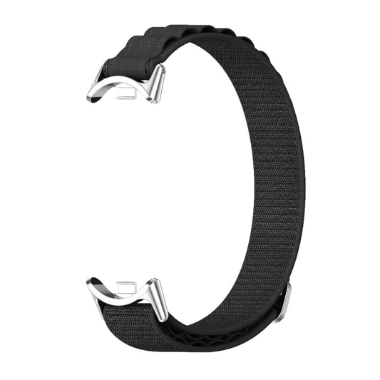 For Xiaomi Smart Band 10 / 9 / 8 Mijobs Nylon Breathable Watch Band(Black Silver) by MIJOBS