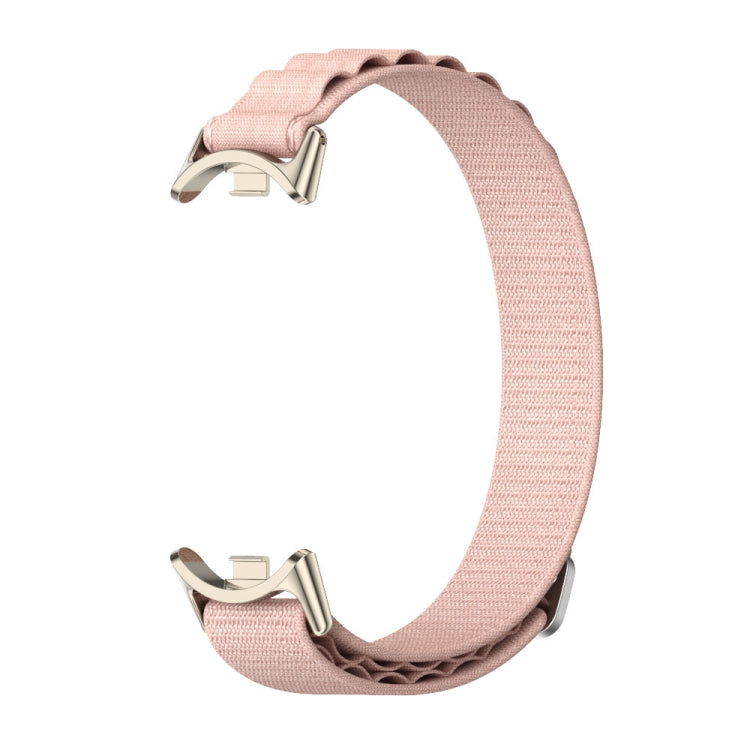 For Xiaomi Smart Band 10 / 9 / 8 Mijobs Nylon Breathable Watch Band(Pink Light Gold) - Watch Bands by MIJOBS | Online Shopping UK | buy2fix