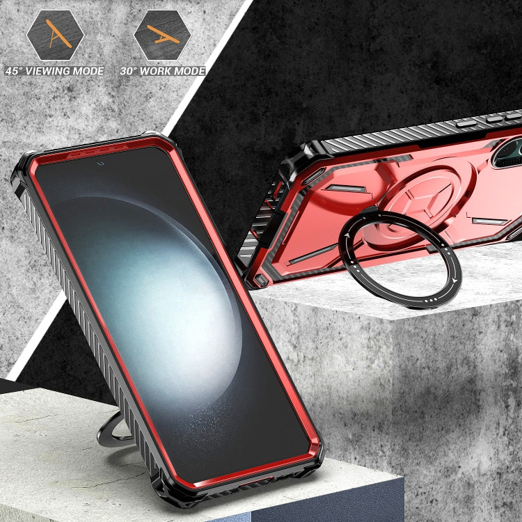 For Samsung Galaxy S22+ 5G Armor Series Holder Phone Case(Black) - Galaxy S22+ 5G Cases by buy2fix | Online Shopping UK | buy2fix