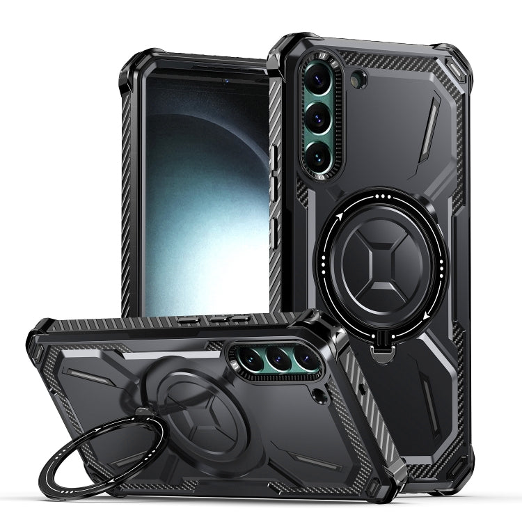 For Samsung Galaxy S22+ 5G Armor Series Holder Phone Case(Black) - Galaxy S22+ 5G Cases by buy2fix | Online Shopping UK | buy2fix