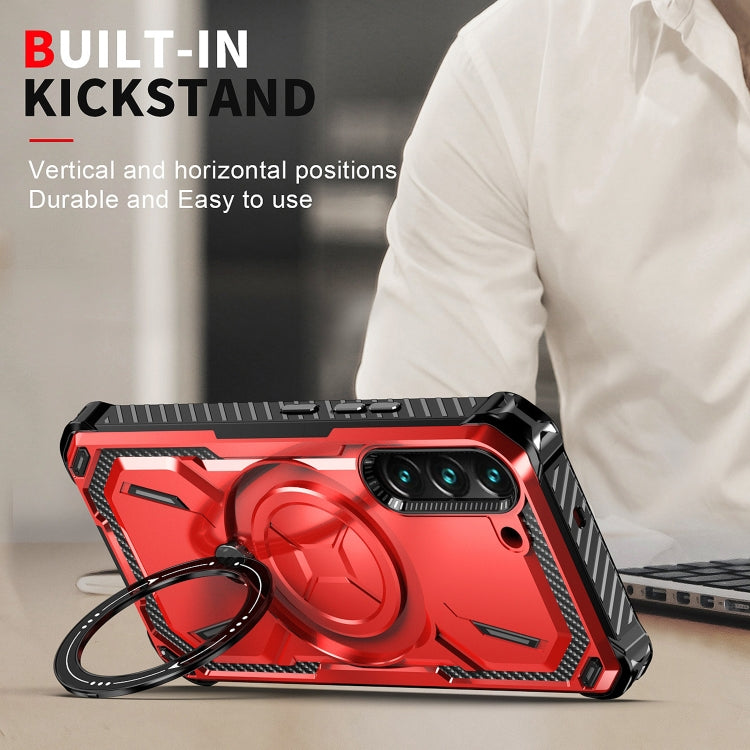 For Samsung Galaxy S21 5G Armor Series Holder Phone Case(Black) - Galaxy S21 5G Cases by buy2fix | Online Shopping UK | buy2fix