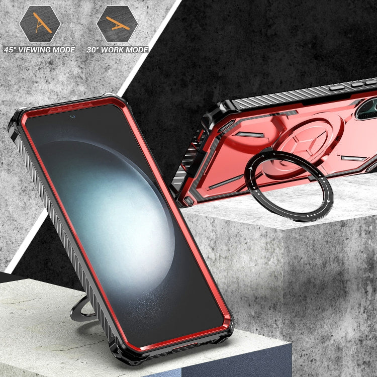 For Samsung Galaxy S21+ 5G Armor Series Holder Phone Case(Red) - Galaxy S21+ 5G Cases by buy2fix | Online Shopping UK | buy2fix