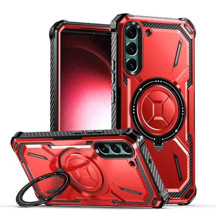 For Samsung Galaxy S21+ 5G Armor Series Holder Phone Case(Red) - Galaxy S21+ 5G Cases by buy2fix | Online Shopping UK | buy2fix