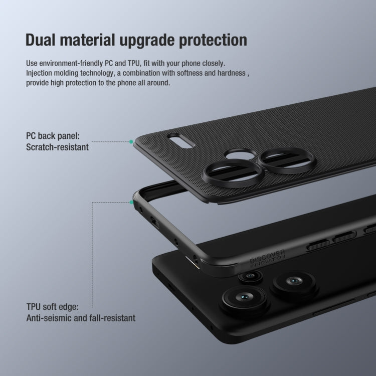 For Xiaomi Redmi Note 13 Pro+ 5G NILLKIN Frosted Shield Pro PC + TPU Phone Case(Black) - Xiaomi Cases by NILLKIN | Online Shopping UK | buy2fix