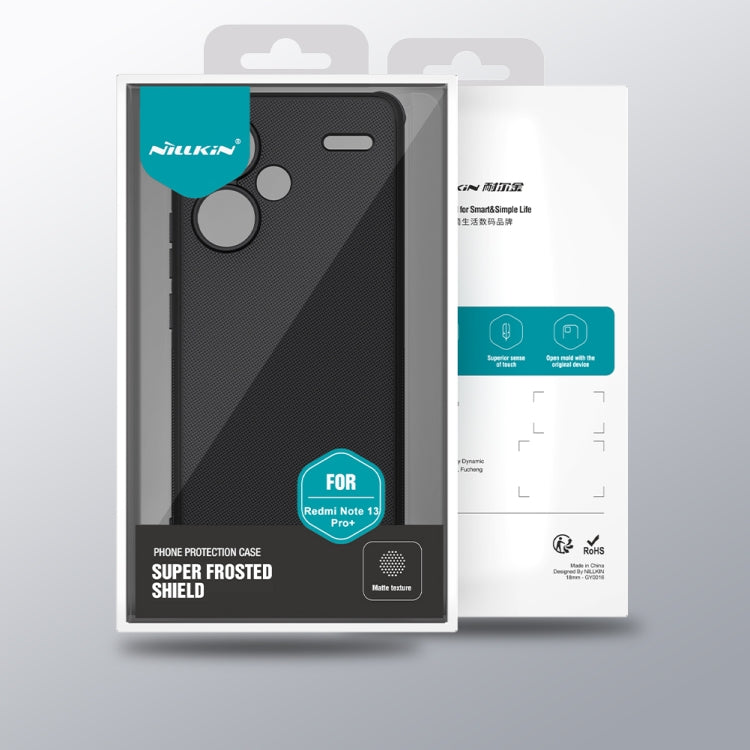 For Xiaomi Redmi Note 13 Pro+ 5G NILLKIN Frosted Shield Pro PC + TPU Phone Case(Black) - Xiaomi Cases by NILLKIN | Online Shopping UK | buy2fix