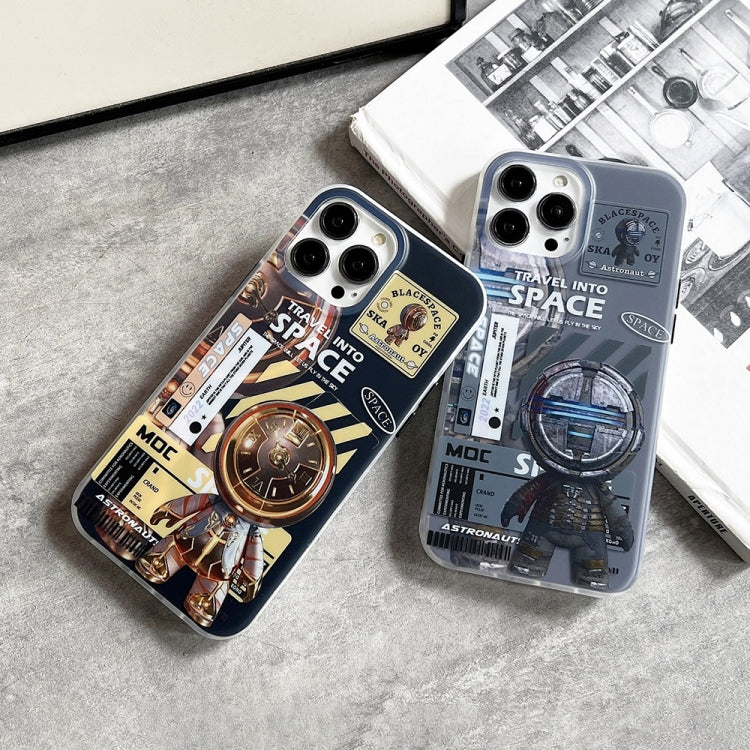 For iPhone 11 Dual-side IMD Astronaut Frosted Phone Case(Blue Grey) by buy2fix