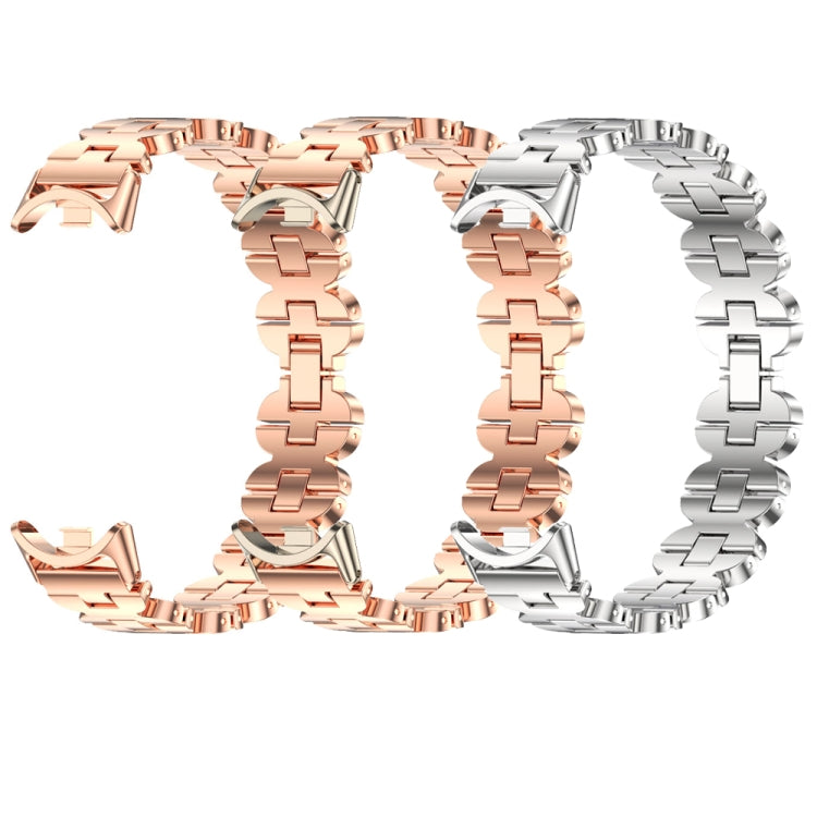 For Xiaomi Smart Band 10 / 9 / 8 Mijobs Bone Chain Stainless Steel Watch Band(Rose Gold+Light Gold) - Watch Bands by MIJOBS | Online Shopping UK | buy2fix