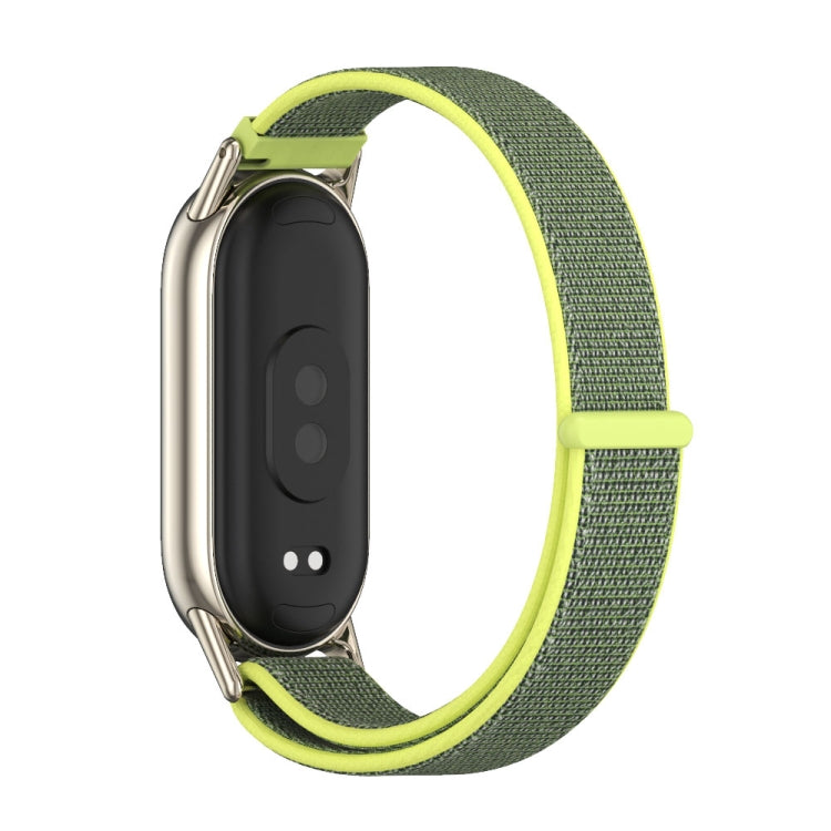 For Xiaomi Smart Band 10 / 9 / 8 Mijobs Breathable Nylon Loop Watch Band(Bright Yellow Light Gold) - Watch Bands by MIJOBS | Online Shopping UK | buy2fix