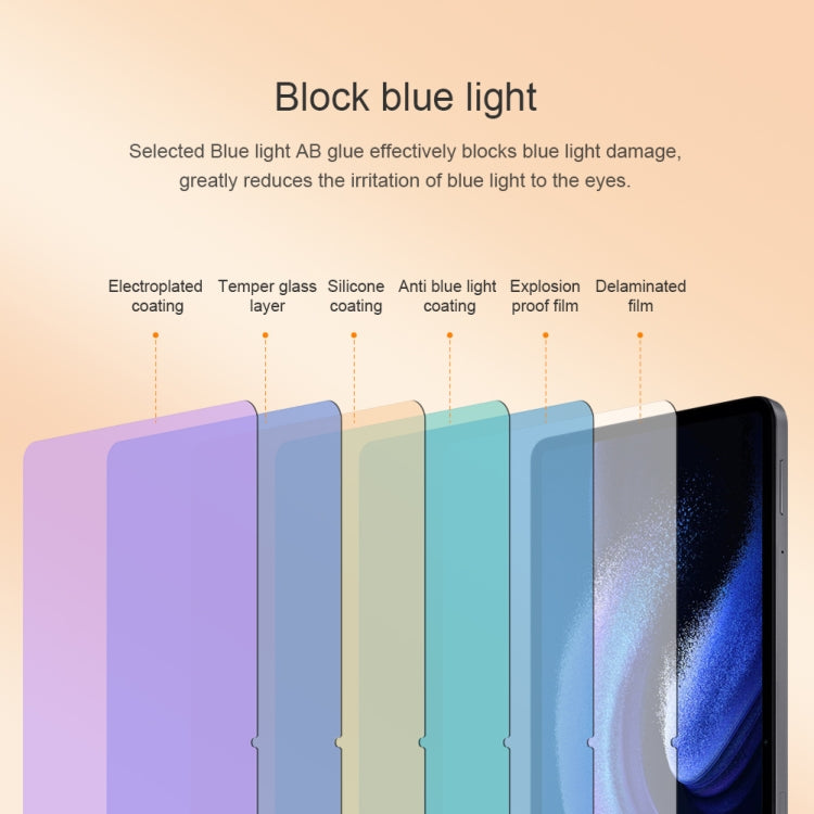 For Xiaomi Pad 6 Pro / Pad 6 NILLKIN V+ Series 0.33mm 4H Anti-blue Ray Tempered Glass Film - More Tablet Tempered Glass by NILLKIN | Online Shopping UK | buy2fix