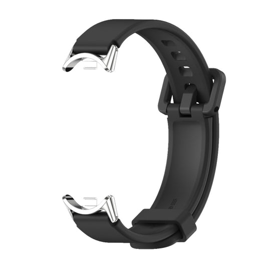 For Xiaomi Smart Band 10 / 9 / 8 Mijobs Silicone Breathable Watch Band(Black Silver) by MIJOBS