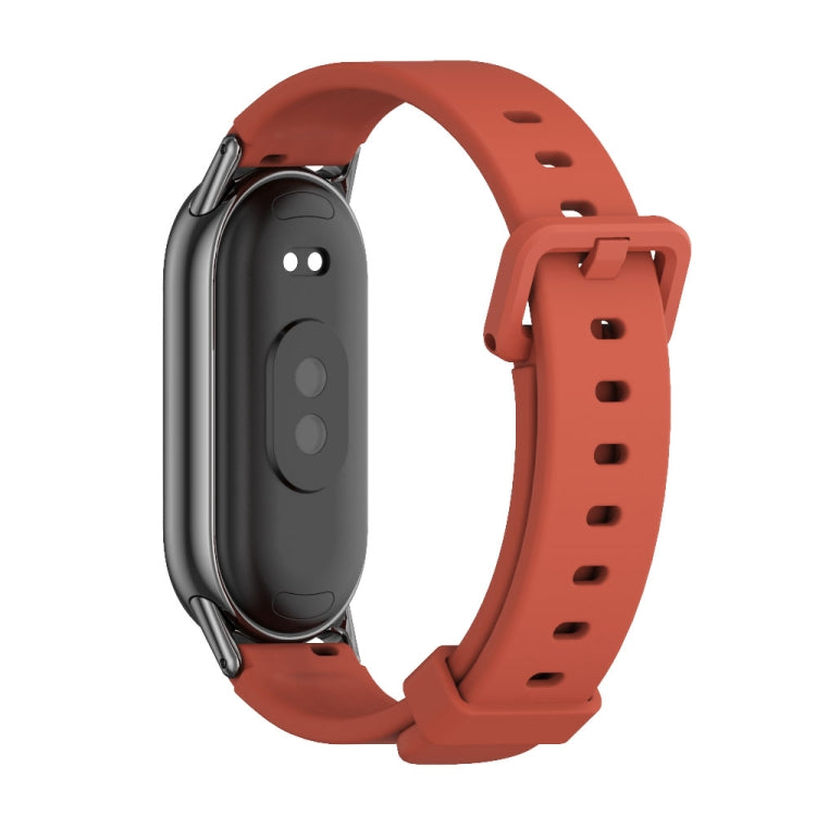 For Xiaomi Smart Band 10 / 9 / 8 Mijobs Silicone Breathable Watch Band(Orange+Black) - Watch Bands by MIJOBS | Online Shopping UK | buy2fix