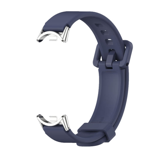 For Xiaomi Smart Band 10 / 9 / 8 Mijobs Silicone Breathable Watch Band(Midnight Blue+Silver) by MIJOBS