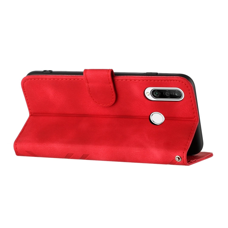 For Honor 20S Russia /20 lite Russia Line Pattern Skin Feel Leather Phone Case(Red) - Honor Cases by buy2fix | Online Shopping UK | buy2fix