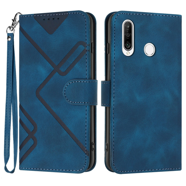 For Honor 20S Russia /20 lite Russia Line Pattern Skin Feel Leather Phone Case(Royal Blue) - Honor Cases by buy2fix | Online Shopping UK | buy2fix