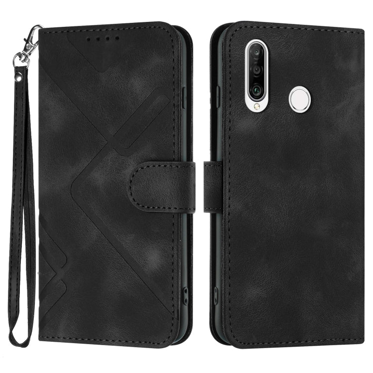 For Honor 20S Russia /20 lite Russia Line Pattern Skin Feel Leather Phone Case(Black) - Honor Cases by buy2fix | Online Shopping UK | buy2fix