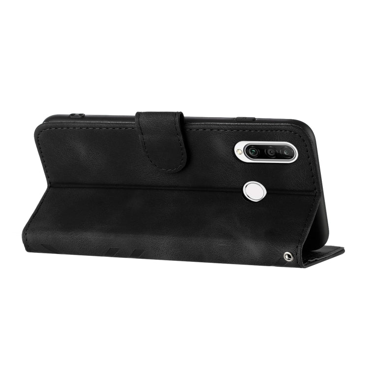 For Honor 20S Russia /20 lite Russia Line Pattern Skin Feel Leather Phone Case(Black) - Honor Cases by buy2fix | Online Shopping UK | buy2fix